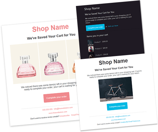 Examples of Abandoned Cart Emails